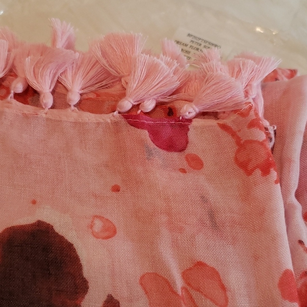 NWT Peter Som Dream Floral Print Sarong Coverup Rose-Quartz Oversize - Picture 7 of 9
